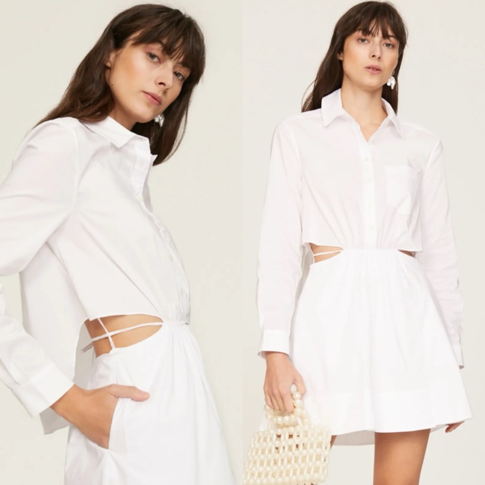 Jonathan Simkhai White Cutout Mini Dress - Picture 3 of 10